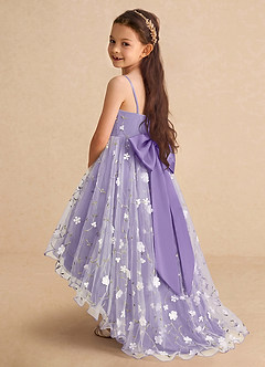 Azazie Celia Flower Girl Klänningar Klänning A-linje i Tyll Spaghettiband image1