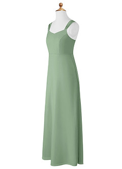 Azazie Denice Junior Matcha A-Line Chiffon Dress image10
