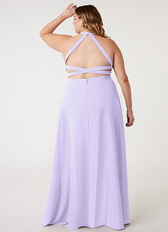 Azazie Clarice Abiti da Damigella Abito A-Line in Chiffon con Scollo Halter Lilla image2