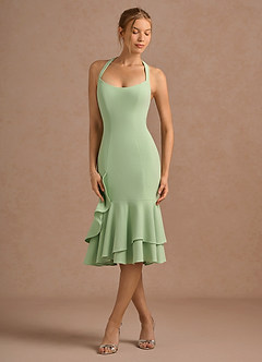 Marcelline Light Green Midi Dress image1