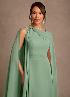 Azazie Liddie Mother of the Bride Dresses Matcha A-Line Pleated Chiffon Dress image6