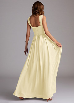 Azazie Calianna Bridesmaid Dresses Lemon Sorbet A-Line Off the Shoulder Chiffon Convertible Dress image6