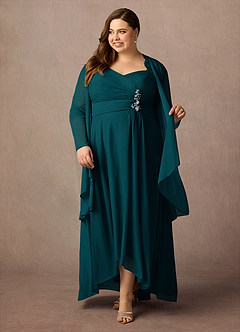 Azazie Anne Mother of the Bride Dresses Pine Sheath Sweetheart Sequins Lace Dress image10