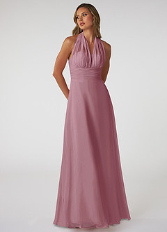 Azazie Fifi Bridesmaid Dresses Vintage Mauve A-Line Strapless Chiffon Convertible Dress image6