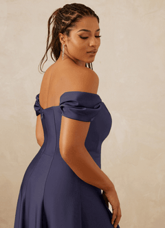 Christian Siriano Bridal for Azazie 1002 Bridesmaid Dresses Stormy A-Line Off the Shoulder Stretch Satin Convertible Dress image10