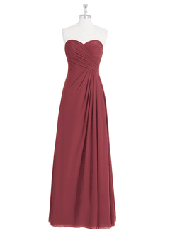 Azazie Arabella Allure Jurken voor bruidsmeisjes Converteerbaar Jurk van Chiffon met A-Lijn Sweetheart Halslijn Merlot image11