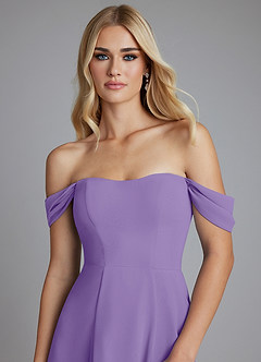 Azazie Seriana Brudtärnklänningar Klä av A-Linje i Chiffong Av axeln Tahiti image6