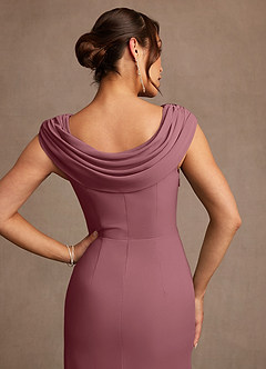 Azazie Irvine Mother of the Bride Dresses Desert Rose A-Line Pleated Chiffon Dress image6
