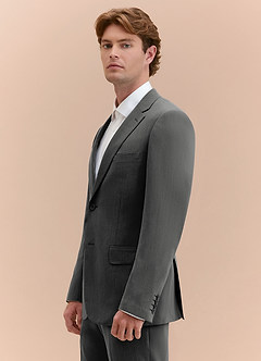 front William Holzkohle Anzugjacke