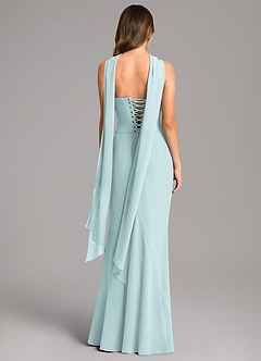 Azazie Sorrel Bridesmaid Dresses Mist Mermaid Corset Chiffon Dress image5