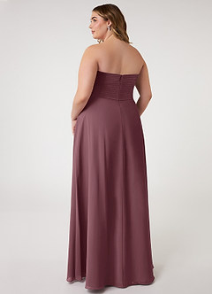 Azazie Arabella Allure Bridesmaid Dresses Sangria A-Line Sweetheart Neckline Chiffon Convertible Dress image13