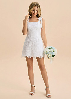 front Azazie Elodie Junior Formal Dress