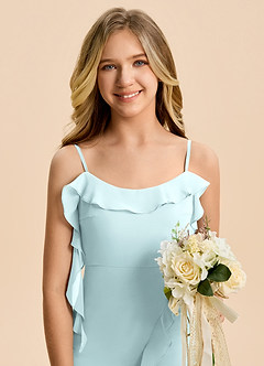 Azazie Phoebe Junior Klä av Tubklänning i Chiffong Rynkad image7