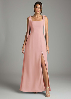 Azazie Debra Bridesmaid Dresses Rosette A-Line with Pockets Chiffon Convertible Dress image7