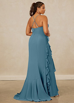 Christian Siriano Bridal for Azazie 1006 Bridesmaid Dresses Bermuda Mermaid Ruched Chiffon Dress image15