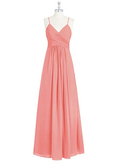 Azazie Haleigh Venta Final Vestido de Burgundy de Gasa de Corte en A con Plisado image7