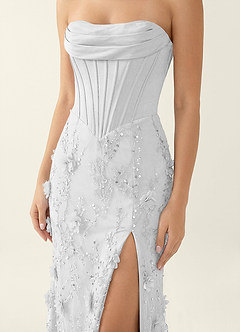 Lavinia White 3D Flowers Corset Beading Maxi Dress image5