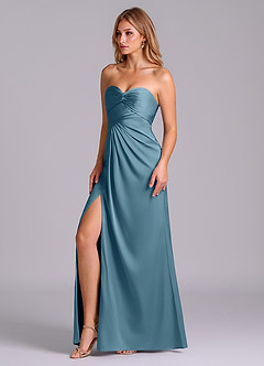 Azazie Sabrine Final Sale Bermuda A-Line Sweetheart Neckline Stretch Satin Dress image4