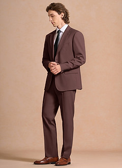 front James Espresso Structured Stretch Suit