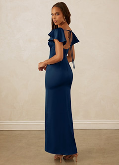 Christian Siriano Bridal for Azazie 1005 Brautjungfernkleider Etui Herzausschnitt Stretch-Satin Kleid Dunkelmarine image8