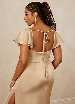 Christian Siriano Bridal for Azazie 1005 Brautjungfernkleider Etui Herzausschnitt Stretch-Satin Kleid Champagner image10