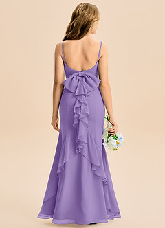 Azazie Lioren Junior Jurk van Chiffon met Zeemeermin Boog Tahiti image5