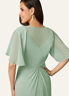 front Azazie Matching Color Salome Chiffon Wrap