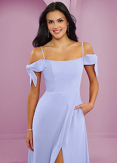 Barbie ♥ Azazie Bridesmaid Dresses Lavender A-Line Off the Shoulder Chiffon Convertible Dress image3