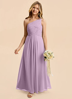 Azazie Emmie Junior Wisteria A-Line Pleated Chiffon Dress image1