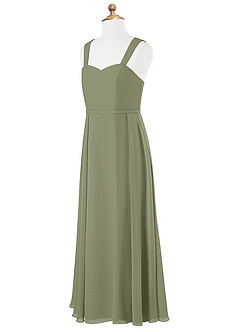 Azazie Simoan Junior Pistachio A-Line Sweetheart Neckline Chiffon Dress image6