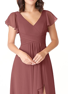 Azazie Omari Bridesmaid Dresses Amethyst A-Line Chiffon Dress image5