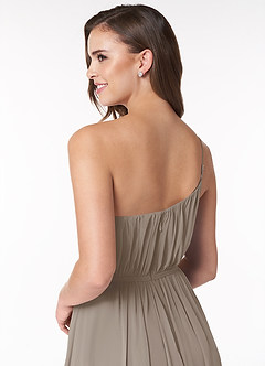 Azazie Hoya Final Sale Flowy One Shoulder Chiffon Bridesmaids Dress image7
