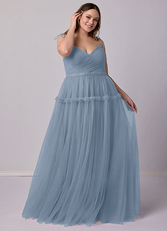 Barbie ♥ Azazie Final Sale Blue Jay A-Line Tulle Dress image7