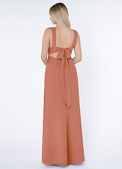 Azazie Christiana Bridesmaid Dresses MAI TAI A-Line V-Neck Pleated Chiffon Dress image3