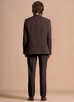 front James Ganache Structured Stretch 3-piece suit
