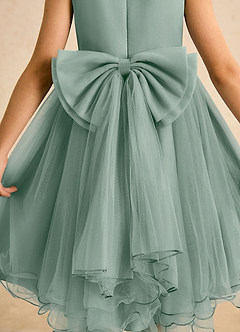 Azazie Lass Flower Girl Klänningar Klä A-Line i Tyll Rosett image6