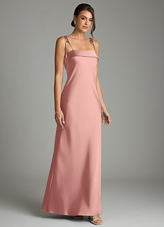 Azazie Ellia Brudtärnklänningar Klä av Tubklänning i Stretch Satin Rosett Rosett image3