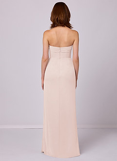 Barbie ♥ Azazie Bridesmaid Dresses Rose Petal Sheath Strapless Chiffon Convertible Dress image5