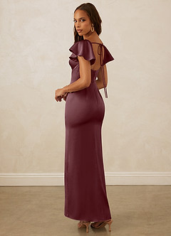 Christian Siriano Bridal for Azazie 1005 Brautjungfernkleider Etui Herzausschnitt Stretch-Satin Kleid Sangria image8