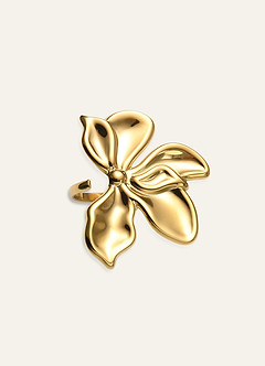 18K Gold Plated Flower-Shaped Ring
