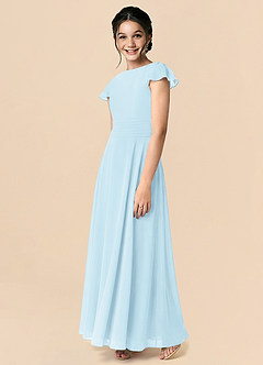 Azazie Payton Klä av A-Line i Chiffong Rosett image4