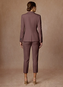 front Kennedy Espresso Refined Weave Performance Dress Pants