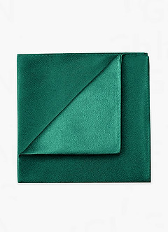 front Conjunto de corbata ancha, pañuelo de bolsillo y gemelos de satén metalizado