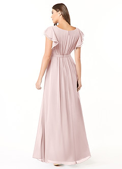 Azazie Daphne Modest Bridesmaid Dresses A-Line Ruffled Chiffon Floor-Length Dress image2