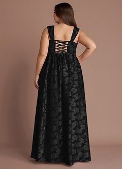 Hazel Black Pleated Maxi Dress image10