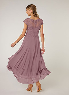 Azazie Shonda Mother of the Bride Dresses Dusty Rose Lace Chiffon Dress image4