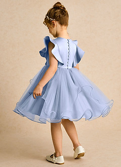 Azazie Chirp Robe Demoiselle D'honneur Fillette Robe Princesse en Tulle Eis image4