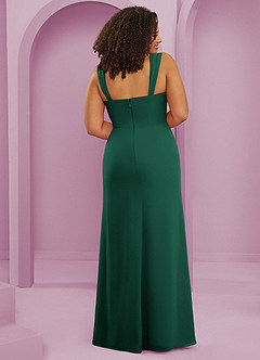 Barbie ♥ Azazie Bridesmaid Dresses Emerald Mermaid Pleated Chiffon Dress image2