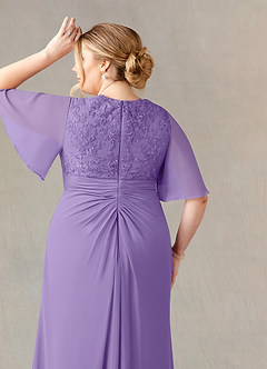 Azazie Carson Mother of the Bride Dresses Tahiti A-Line V-Neck Lace Chiffon Dress image6