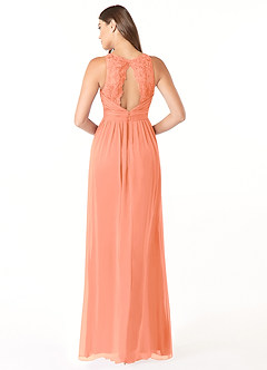 Azazie Luz Bridesmaid Dresses Sunset A-Line Lace Chiffon Dress image2